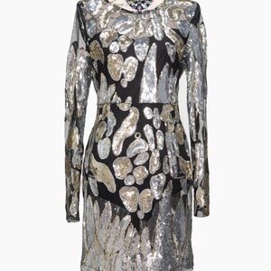 Elegant Sequin Dress in Black and Silver